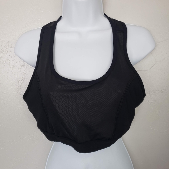 KI Pro Performance Women's Large Black Racerback Sports Bra High Impact Active - Picture 1 of 7